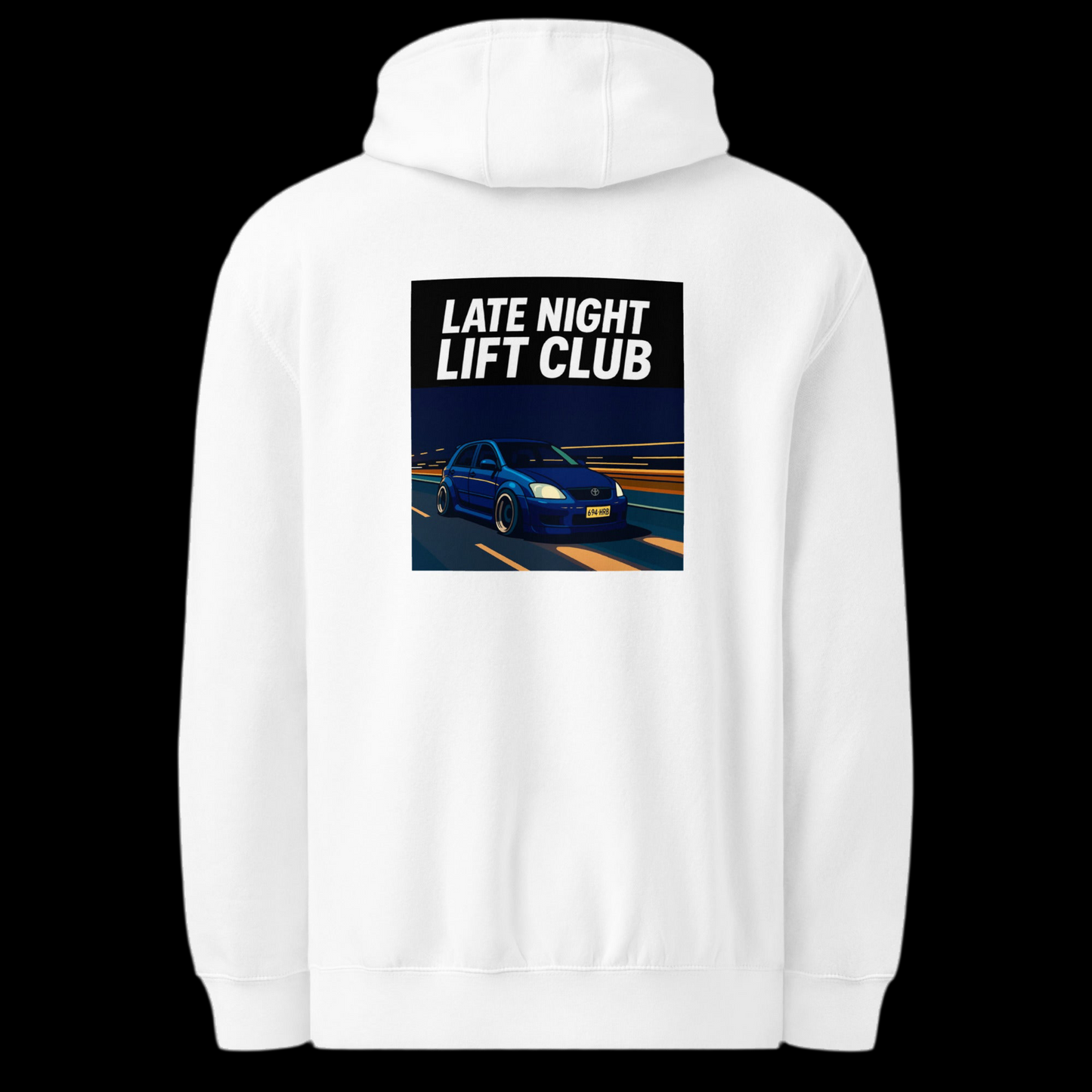 LICKD. Spoolwear Collective Late Night Lift Club Hoodie - White